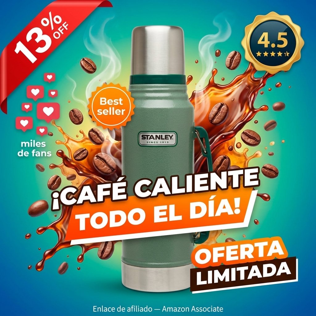 Stanley Classic Legendary Bottle, 1 L, verde oscuro, acero inoxidable