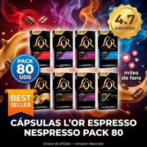 L’OR Capsulas Nespresso Pack 80 – Cafe premium compatible