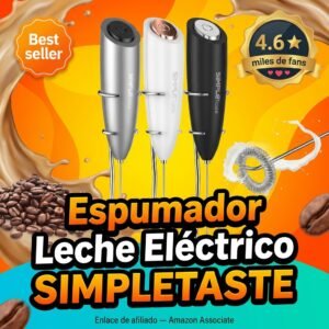Espumador de Leche de Mano SIMPLETASTE: espuma profesional fácil