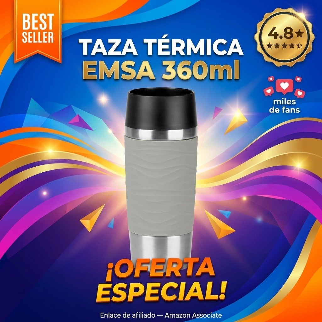 Emsa Taza Térmica Viaje 360ml Acero Inoxidable