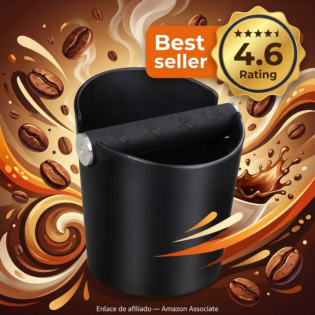 Ideal Swan Knock Box Cajón Posos de Café Barista Negro