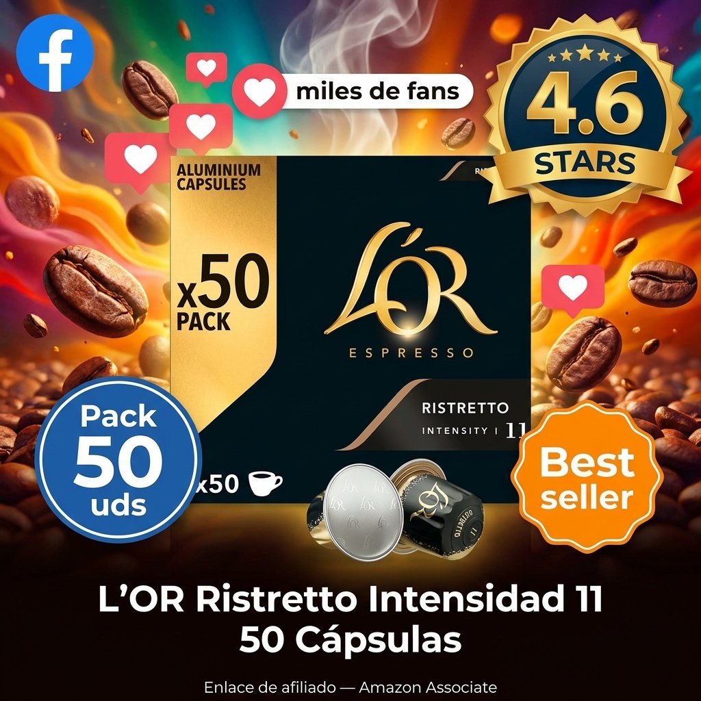 L'OR Cápsulas Ristretto Intensidad 11, 50 Cápsulas Compatibles Nespresso