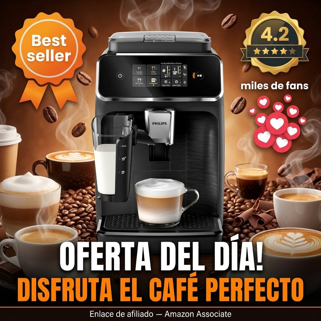 Philips Serie 2300 Cafetera Superautomática con LatteGo EP2330/10 Negro mate