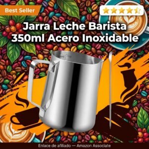 Jarra de Leche Barista Omtofo 350ml: textura perfecta para latte art