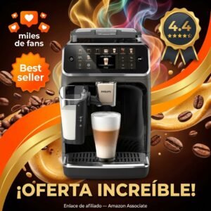 Philips Serie 5500 EP5544 LatteGo – 20 bebidas, 40% más silenciosa