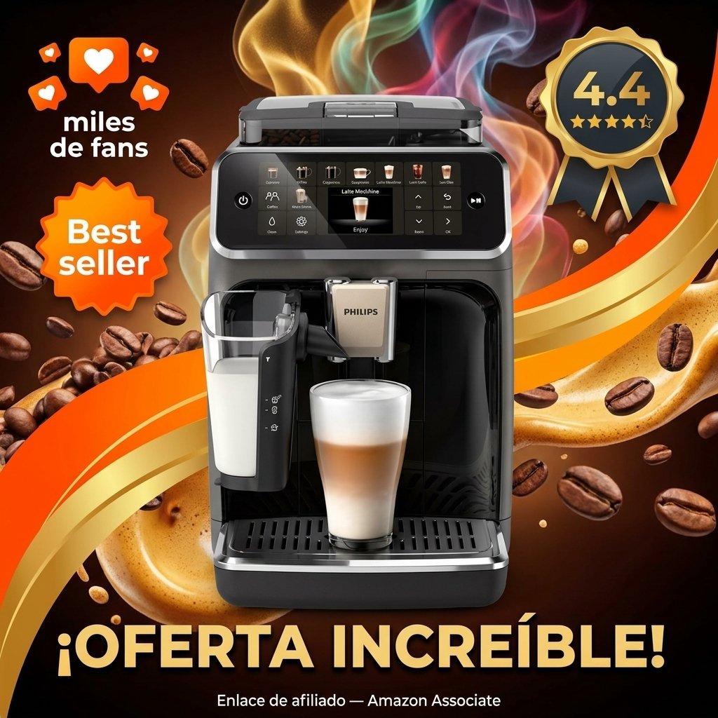 Philips Cafetera Espresso Totalmente Automática Serie 5500 EP5544/50 con LatteGo