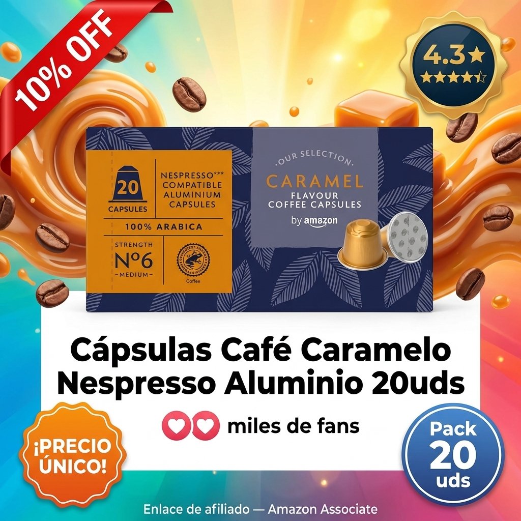 Cápsulas Café Caramelo Nespresso Aluminio 20uds