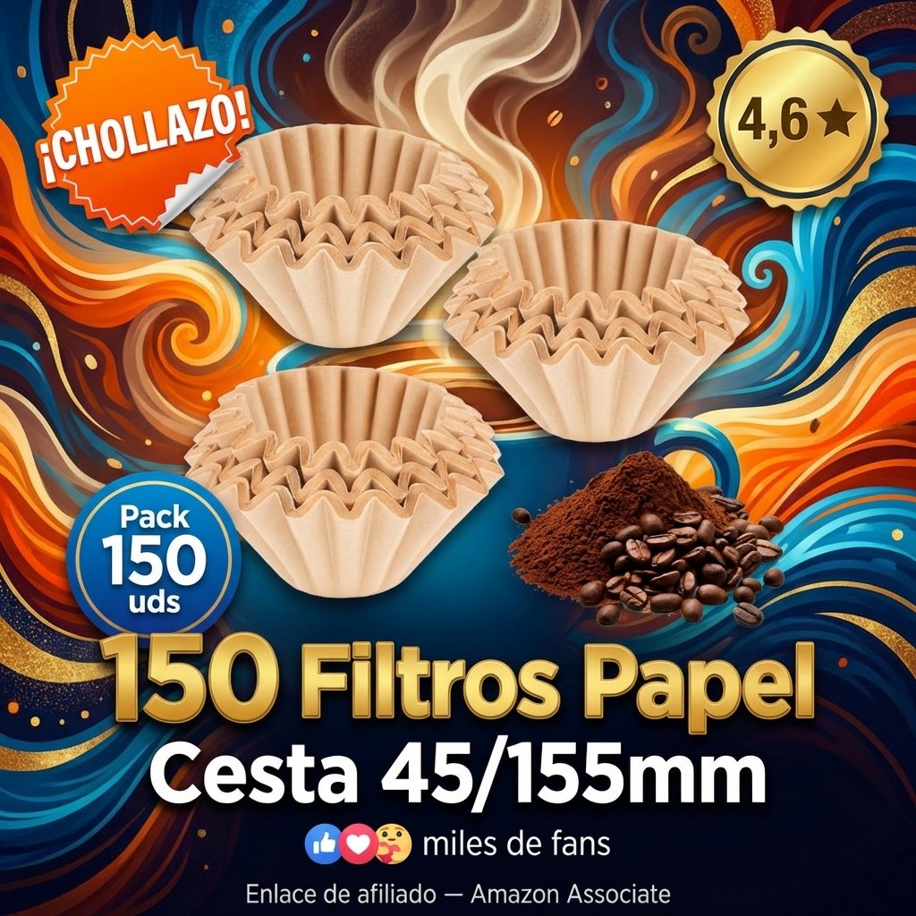 150 Filtros Papel Café Cesta 45/155mm