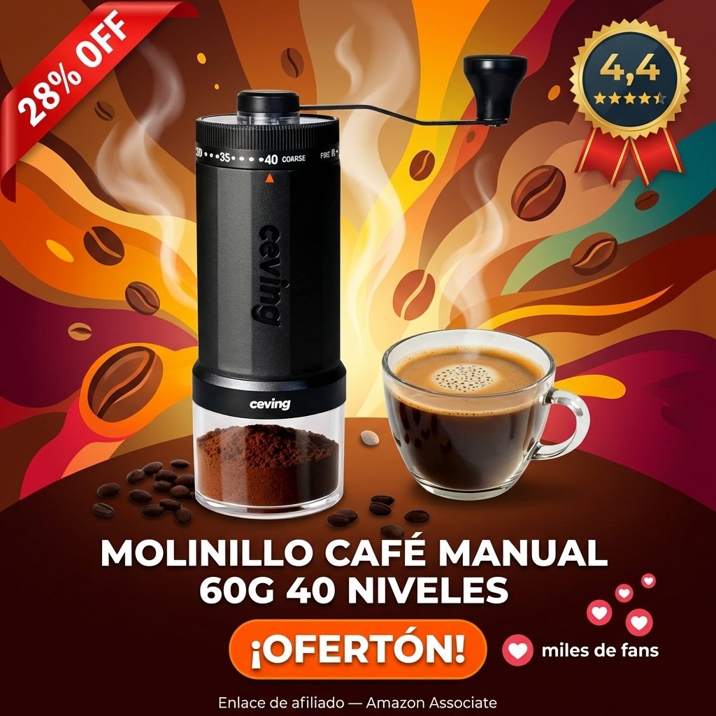 Molinillo Café Manual 60g 40 Niveles