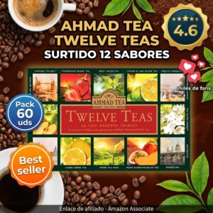 Ahmad Tea Twelve Teas: surtido 12 sabores 60 bolsitas