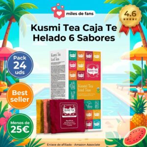 Té helado Kusmi Tea: caja con 6 sabores orgánicos BIO