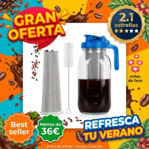 Cafetera Cold Brew 1,8 L – Filtro de Acero Inoxidable