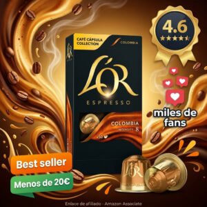 Cápsulas L’OR Colombia Intensidad 8 para Nespresso