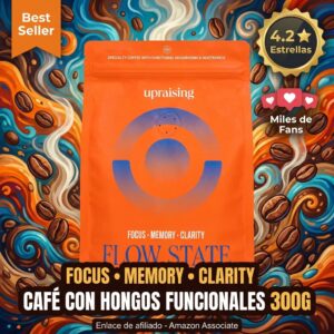 Flow State cafe con hongos funcionales y nootropicos