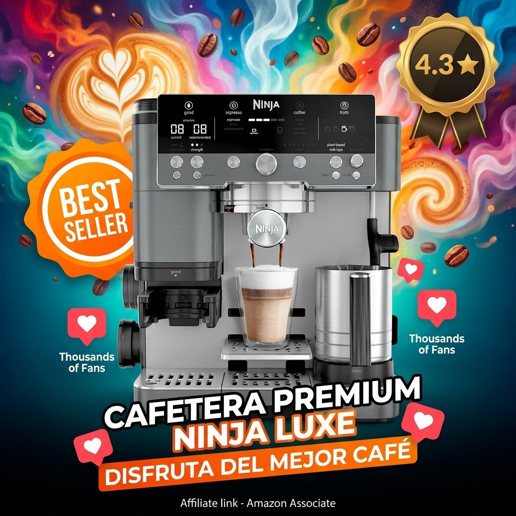 Ninja Luxe Premier Cafetera 3 en 1, para café expreso, prensado en frío y de filtro, 4 preajustes de espuma automatizados, Gris metalizado ES601EUGM
