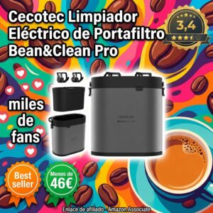 Limpiador Eléctrico de Portafiltro Cecotec Bean&Clean Pro