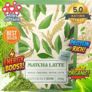 NaturaleBio Matcha Latte 150g Organico Vegano y Funcional