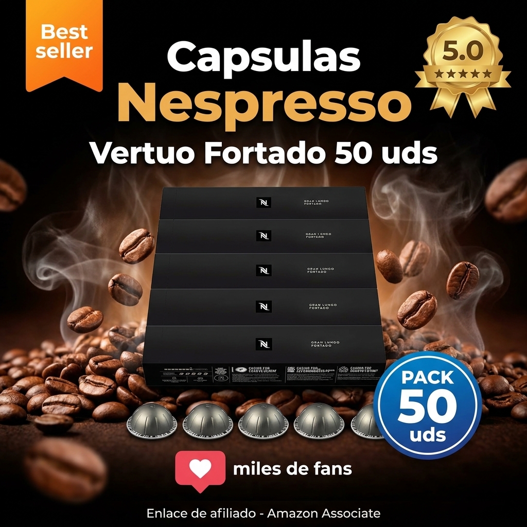 Pack de 50 cápsulas de café Fortado Nespresso Vertuo