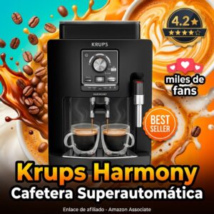 Krups Harmony: cafetera superautomática compacta con leche