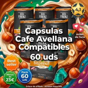 Cápsulas Café Avellana Nespresso Compatible 60 unidades