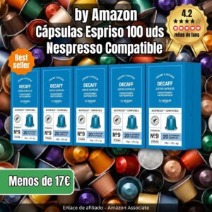 Cápsulas Espresso by Amazon 100 uds para Nespresso