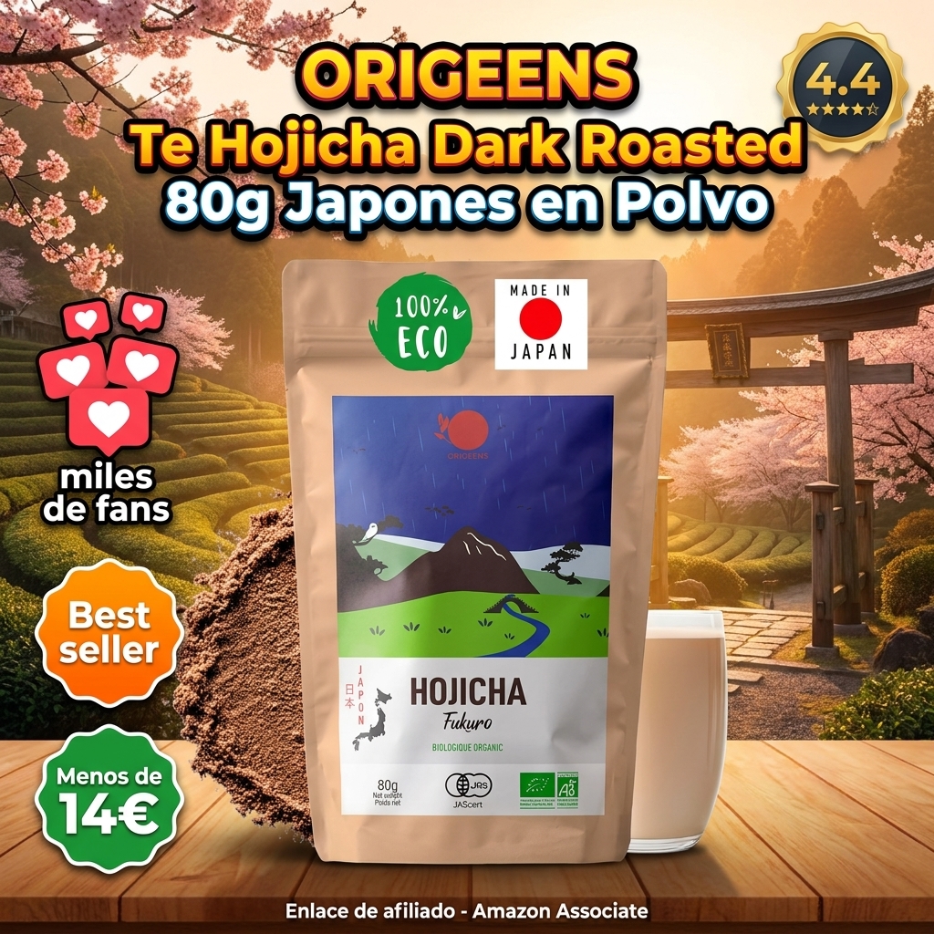 ORIGEENS Té Hojicha Dark Roasted 80g Japonés en Polvo
