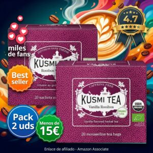 Té Rooibos Vainilla en Bolsitas sin Teína