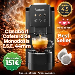 Cafetera monodosis E.S.E. compacta con bomba italiana