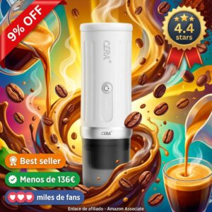 Cafetera espresso portátil CERA+ con batería recargable