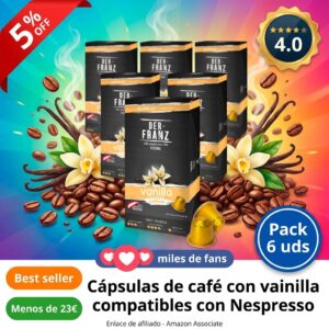 Cápsulas de café con vainilla compatibles con Nespresso