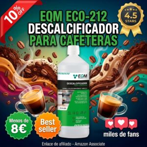 Descalcificador natural EQM para cafeteras automáticas y espresso