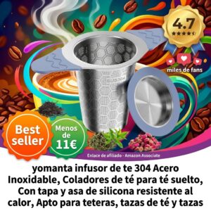Infusor de té Yomanta en acero inoxidable