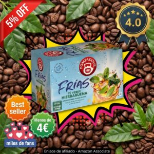 Té verde frío Pompadour con sabor a hierbabuena