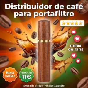 Distribuidor de café de madera para portafiltro barista