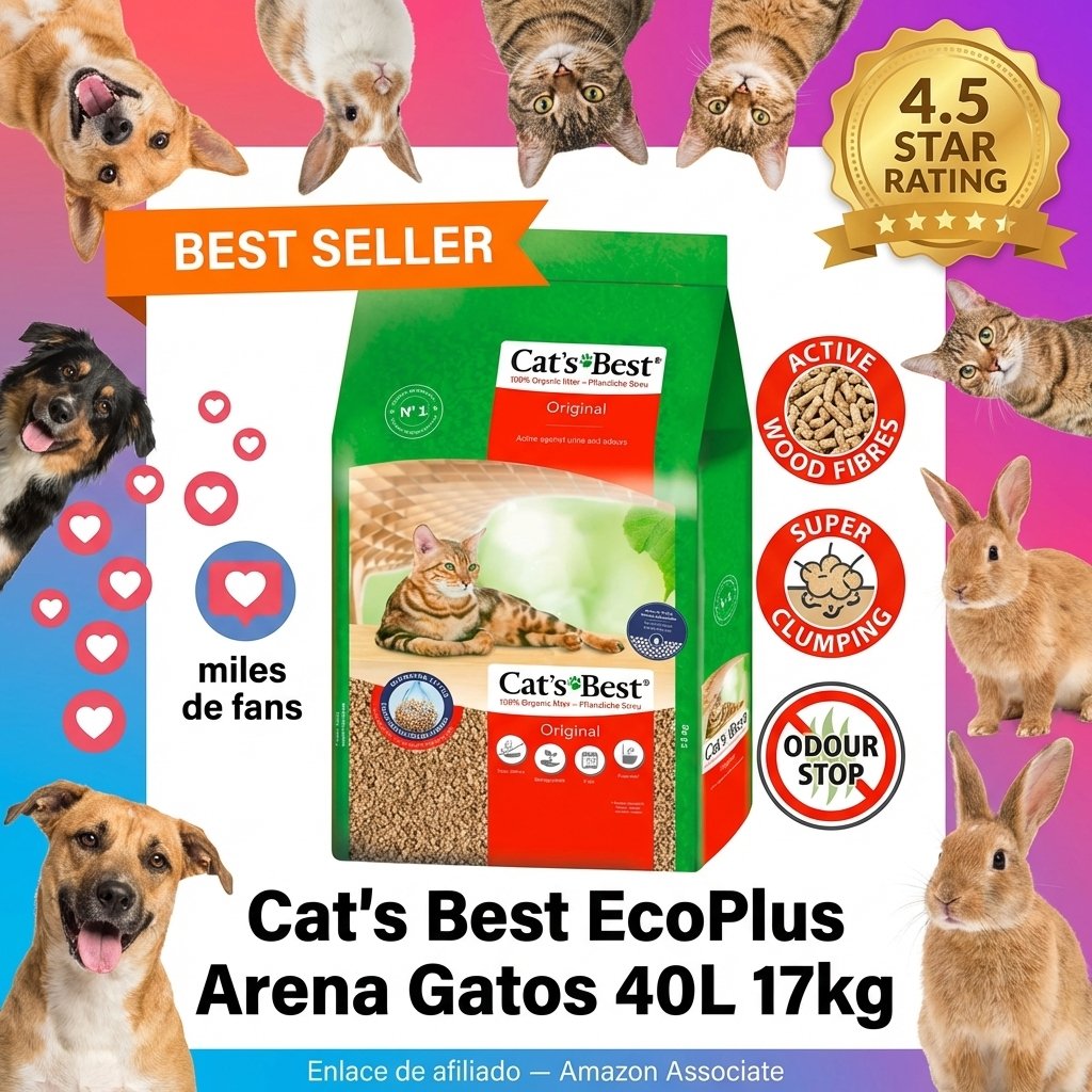Cat's Best EcoPlus Arena Gatos 40L 17kg 7 Semanas