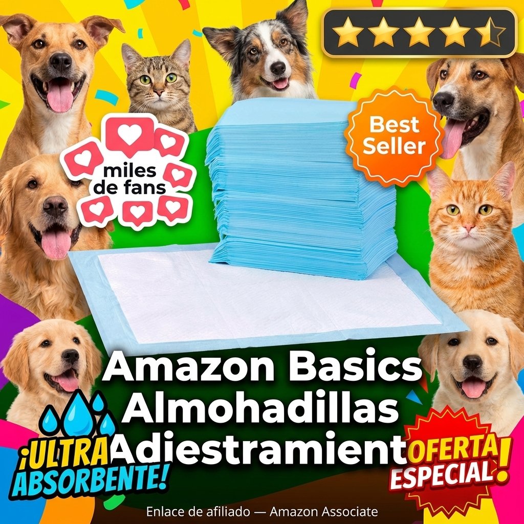 Amazon Basics Almohadillas Adiestramiento Perro 50 Uds