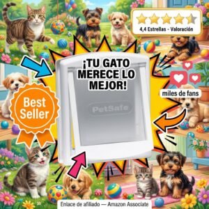 PetSafe Staywell Gatera Original – Instalación Fácil Interior y Exterior