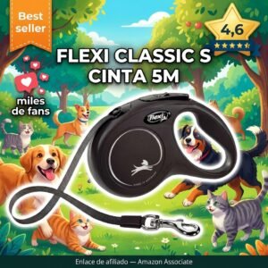 Correa flexi Classic S 5m – Extensible para Perros hasta 15 kg