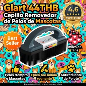 Glart 44THB Cepillo de Silicona para Perros y Gatos – Antiestático