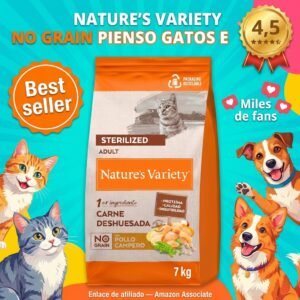 Nature’s Variety No Grain Pienso Gatos Esterilizados – Pollo 7 kg