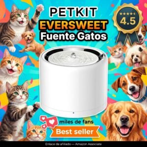 PETKIT EVERSWEET Fuente para Gatos – Acero inox y bomba inalambrica