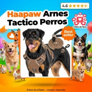 Haapaw Arnes Tactico para Perros Grandes – Control total sin tirones