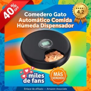 Comedero Automático para Gatos Comida Húmeda – Dispensador con Temporizador