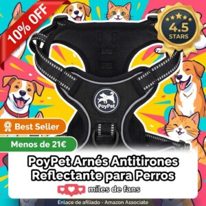 PoyPet: arnés antitirones reflectante para perros