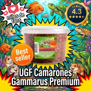 Gammarus Deshidratados Premium 318g – Alimento Peces y Tortugas UGF