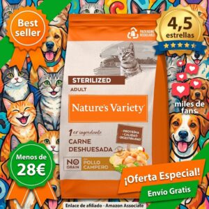 Nature’s Variety No Grain: pienso gato esterilizado