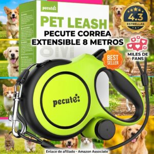 Correa Extensible Perro 8 Metros Antimordida – Pecute 50kg