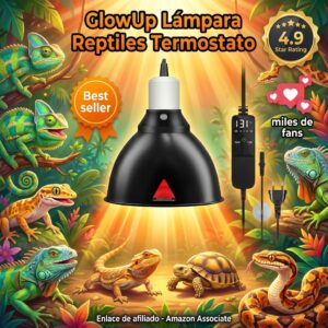Lampara Calor Reptiles con Termostato y Temporizador – GlowUp E27