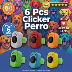 Set de 6 Clickers de Adiestramiento para Perros y Gatos