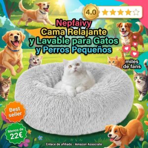 Cama relajante lavable antiestrés para perros pequeños
